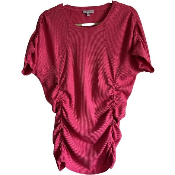 white birch Tops - White Birch Women’s Ruched Short Sleeve Top